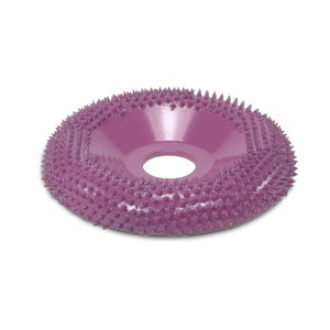 SABURRTOOTH 4 INCH X 7/8 BORE ROUND FACE SHAPING WHEEL SUPREME GRIT PURPLE image 0
