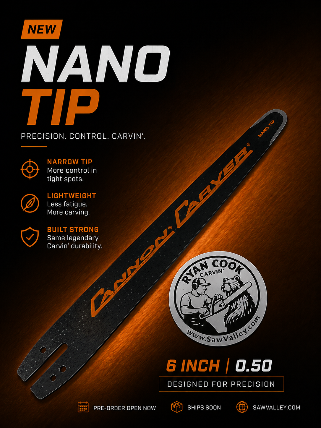 Cannon Nano Tip Carving Bar – C1 Mount