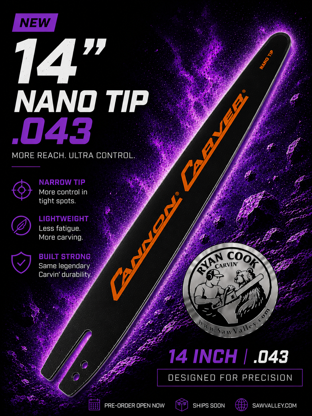 Cannon Nano Tip Carving Bar – C1 Mount