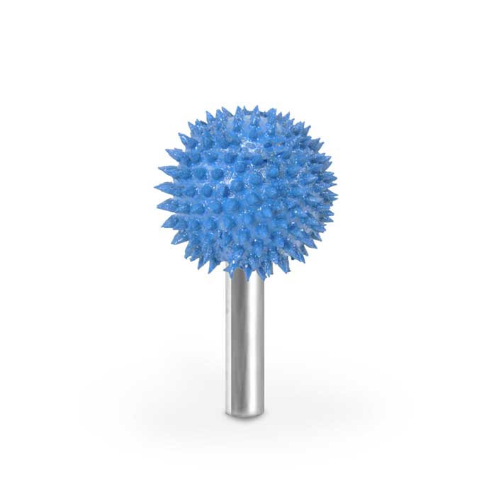 SABURROOTH SPHERE 1/4 SHANK X 1 INCH HEAD SUPREME 125 GRIT BLUE image 0