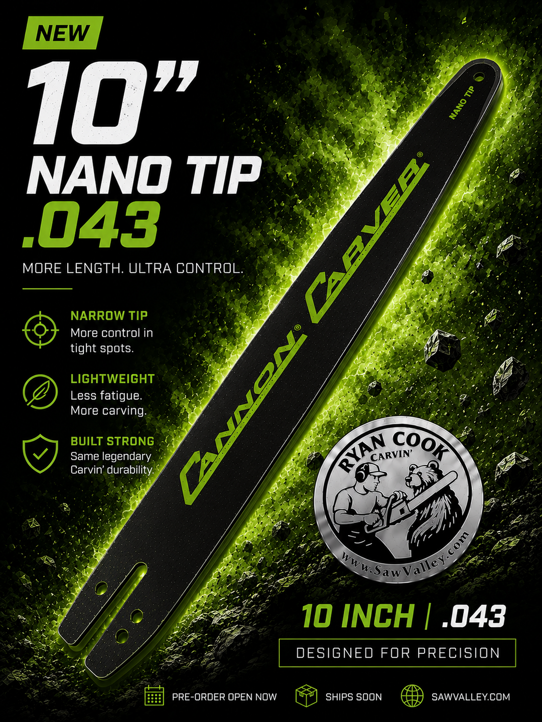 Cannon Nano Tip Carving Bar – C1 Mount